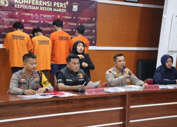 Polres Maros Tangkap Kawanan Pelaku Pembusuran yang Resahkan Warga, 7 Orang Diamankan