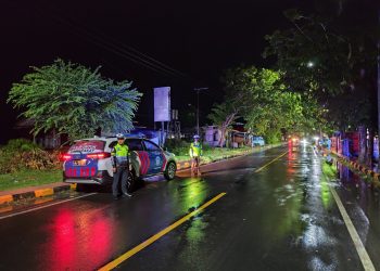 Cegah Pelanggaran Lalu Lintas dan Balapan Liar, Satlantas Polres Majene Intensifkan Patroli Blue Light di Tengah Cuaca Buruk