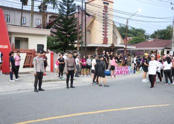 Kapolres Tana Toraja Turunkan Personel Untuk Pengamanan Event Fun Run Earth 2025