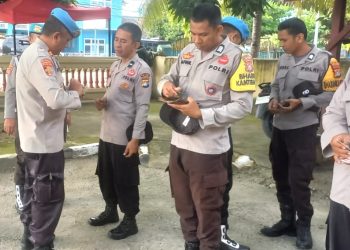 Seksi Propam Polres Majene Gelar Gaktiblin di Polsek Sendana, Tegaskan Profesionalitas dan Disiplin Personel