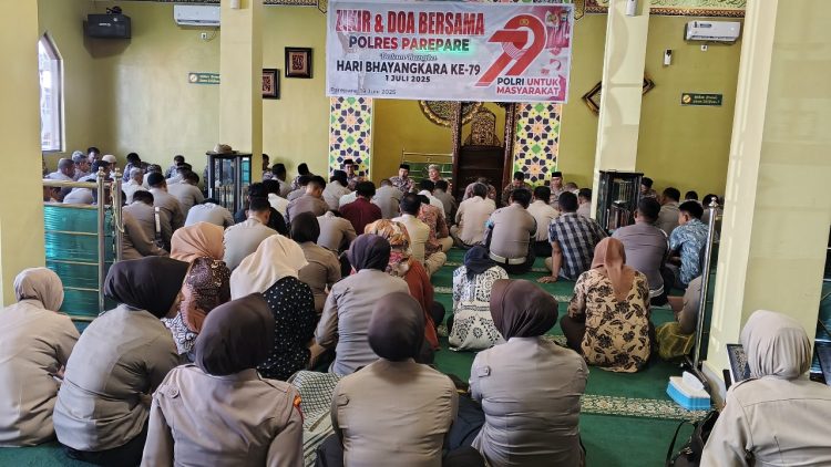 Zikir dan Doa Bersama Polres Parepare, Wujud Harapan Untuk Kota Yang Damai dan Maju