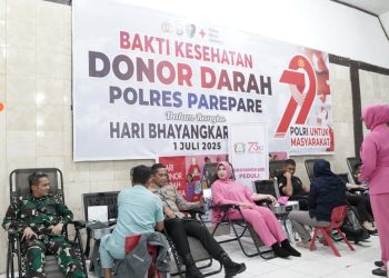 Polres Parepare Gelar Donor Darah, Sunatan Massal, dan Pemeriksaan Kesehatan Gratis Dalam Rangka Menyambut Hari Bhayangkara ke-79