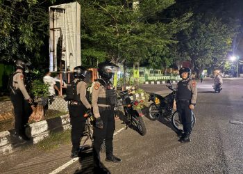 Patroli Blue Light Sat Samapta Polres Parepare, Cegah Gangguan Kamtibmas dan Premanisme Dimalam Hari