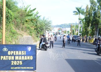 Satlantas Polres Majene Gencarkan Operasi Patuh Marano 2025, 18 Pelanggar Terjaring