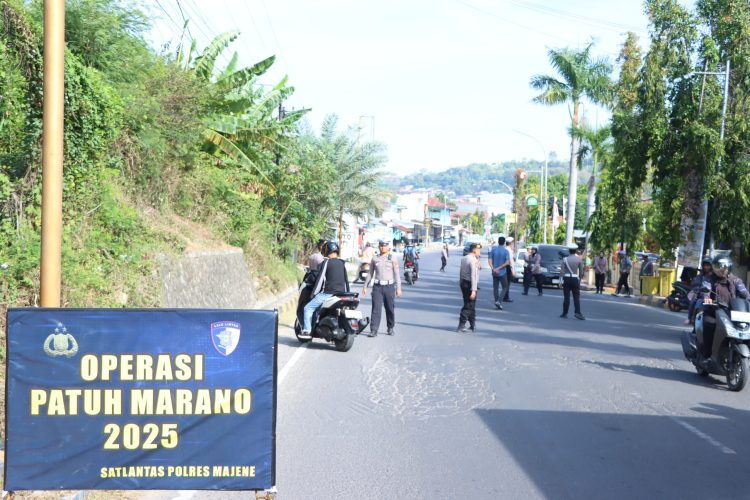 Satlantas Polres Majene Gencarkan Operasi Patuh Marano 2025, 18 Pelanggar Terjaring