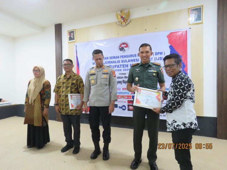 Dandim 1401 Majene Apresiasi Pelantikan Ketua IJS: Harap Sinergi TNI dan Pers Semakin Erat
