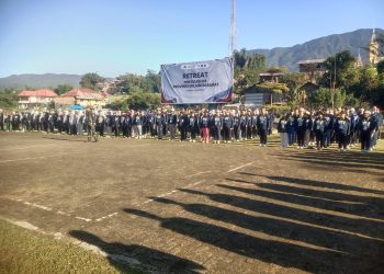 Peserta Jambore IPeKB Sulbar Ikuti Upacara Retreat di Kodim 1428/Mamasa