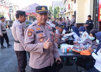 Pemeriksaan Kesehatan Personil Polres Parepare, Pastikan Kondisi Sehat Dalam Melaksanakan Tugas