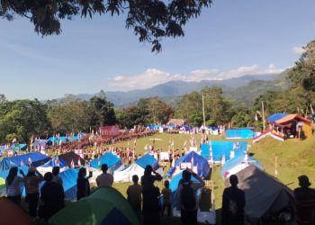 Hangat dan Penuh Semangat, Tabang Jadi Saksi Meriahnya Hari Pramuka ke-64 Bersama Bupati Welem Sambolangi