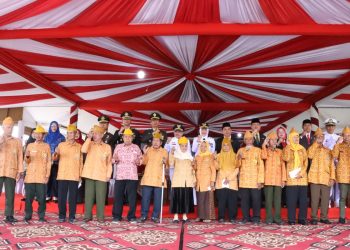 Kapolres Majene Hadiri Upacara Peringatan Detik-Detik Proklamasi ke-80 RI di Pendopo Rujab Bupati Majene