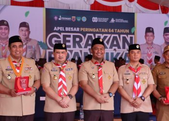 Kapolres Maros Hadiri Apel Besar Peringatan Hari Pramuka ke-64 Tingkat Kabupaten Maros