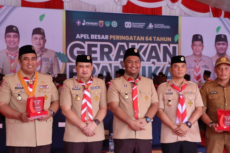 Kapolres Maros Hadiri Apel Besar Peringatan Hari Pramuka ke-64 Tingkat Kabupaten Maros