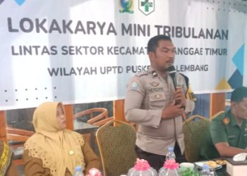 Bhabinkamtibmas Polsek Banggae Hadiri Loka Karya Mini Tribulanan Lintas Sektor Kecamatan Banggae Timur