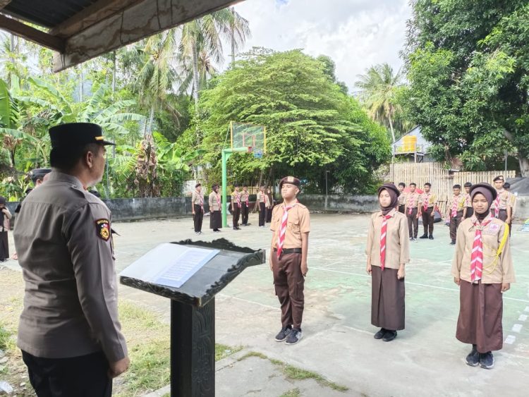 Kapolsek Pamboang Hadiri Upacara Pembukaan Perkemahan Saka Bhayangkara Angkatan II