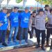 Personel Polres Majene Amankan Lomba Segitiga Perahu Sandeq pada Festival Sandeq Teluk Mandar 2025