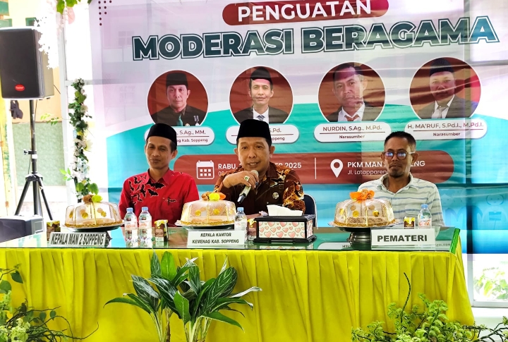 MAN 2 Soppeng Kukuhkan 150 Siswa dalam Moderasi Beragama, Kenalkan Konsep “Artificial Moderasi”