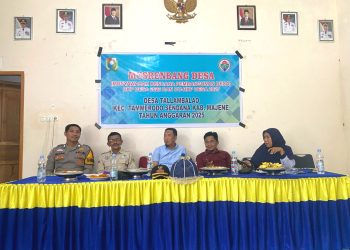 Bhabinkamtibmas Polsek Sendana Hadiri Musrenbang Desa Tallambalao Bahas RKPDes Tahun Anggaran 2026