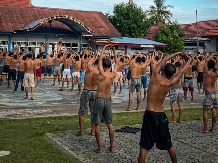 Senam Sehat di Rutan Barru, Wujud Pembinaan Fisik dan Mental Warga Binaan