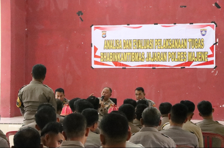 Gelar Anev Tugas Bhabinkamtibmas, Wakapolres Majene Dorong Peningkatan Kinerja dan Kesuksesan Program Ketahanan Pangan
