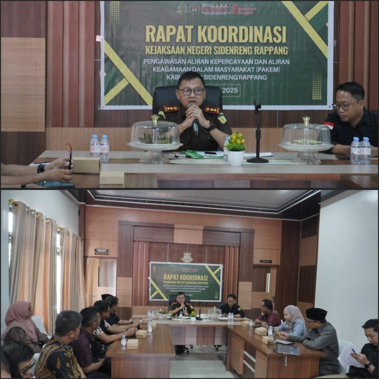 Cegah Konflik Keagamaan, Kejari Sidrap Kuatkan Sinergi Lewat Rapat Tim PAKEM