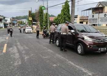 Polres Majene Gelar Operasi Zebra Marano 2025 Di Jalan Jend. Sudirman, Tekan Pelanggaran dan Kecelakaan Lalu Lintas