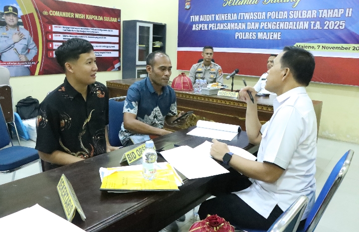 Itwasda Polda Sulbar Gelar Audit Kinerja Tahap II di Polres Majene: Dorong Profesionalisme dan Akuntabilitas Kinerja