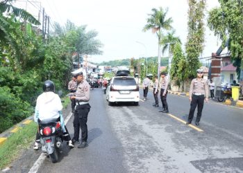 Polres Majene Gelar Operasi Zebra Marano 2025, Sasar Pelanggaran Kasatmata di Jalan Jenderal Sudirman