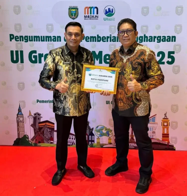 Parepare Raih Peringkat 15 Nasional UI Green City Metric 2025, Sabet Terbaik Ketiga Tata Kelola Air
