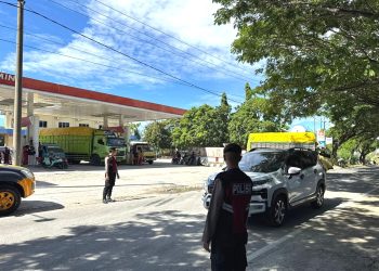 Patroli Samapta Polres Majene Intensif Jaga Kondusifitas, Sasar SPBU dan Pusat Keramaian Kota