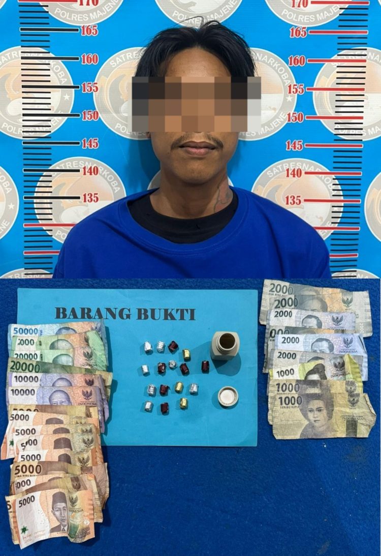 Seorang Pemuda di Rangas Diamankan Reserse Narkoba Polres Majene, Diduga Pemasok Obat Terlarang Bojek