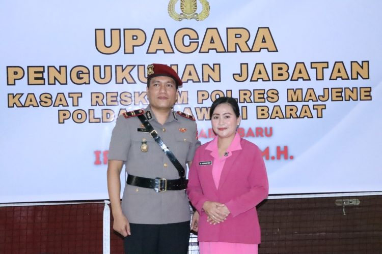 Iptu Fredy Resmi Jabat Kasat Reskrim Polres Majene, Kapolres Tekankan Amanah dan Tanggung Jawab