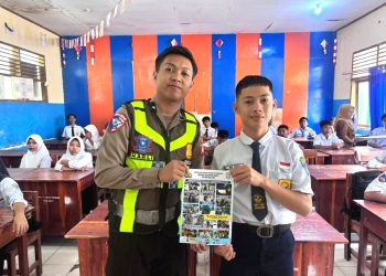 Tanamkan Budaya Tertib Lalu Lintas Sejak Dini, Sat Lantas Polres Majene Edukasi Siswa SMPN 7 SATAP dalam Rangkaian Operasi Keselamatan Marano 2026
