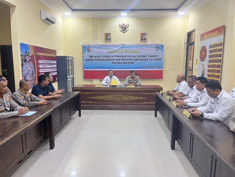 Itwasda Polda Sulbar Gelar Audit kinerja di Polres Majene, Perkuat Transparansi dan Profesionalisme.