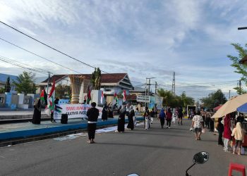 Personel Polres Majene Amankan Aksi Solidaritas FPN, Soroti Gugurnya Pasukan Perdamaian di Lebanon
