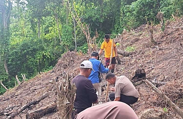Gerakan Tanam Jagung di Malunda, Polsek Malunda dan Petani Kompak Dukung Program Ketahanan Pangan Nasional