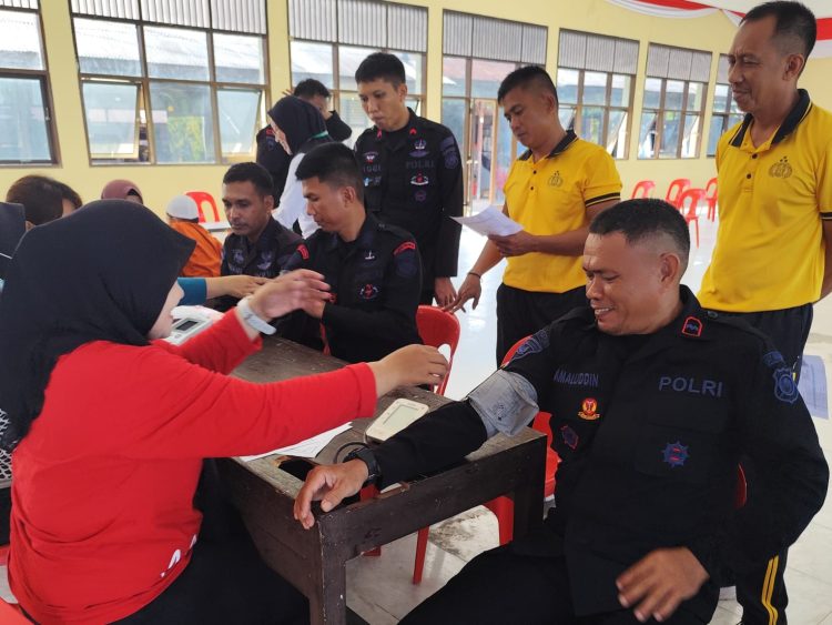 Sinergi Posyandu Batalyon B Pelopor dan Puskesmas Lumpue, Cek Kesehatan Personel dan Balita