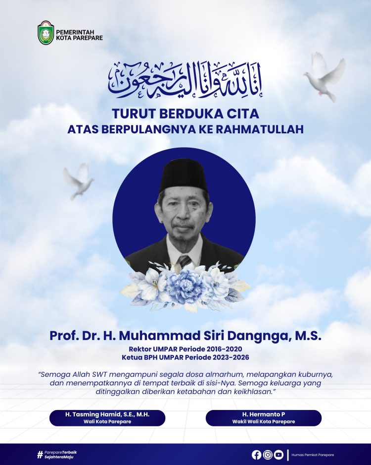 Kota Parepare Berduka, Tasming Hamid Hormati Jasa Besar Prof. Siri Dangnga di Dunia Pendidikan