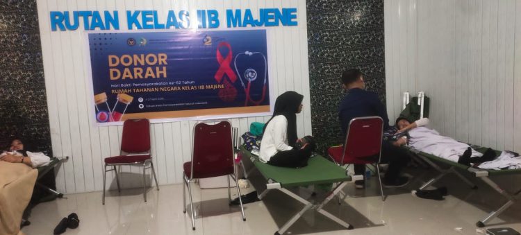 Kolaborasi di Balik Jeruji: Donor Darah di Rutan Majene Tuai Apresiasi