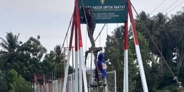 Negara Hadir Untuk Rakyat”: Jembatan Garuda di Wilayah Kodim 1401/Majene Hampir Rampung