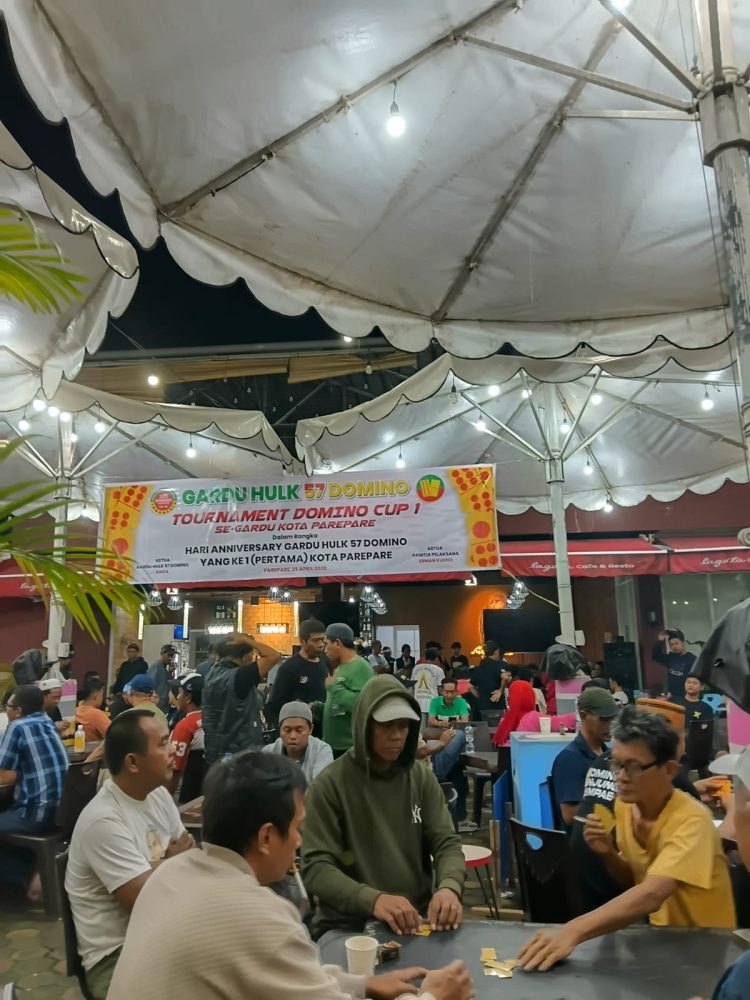 Meriah! 240 Pasang Ikut Turnamen Domino HUT Gardu Hulk 57 di Parepare