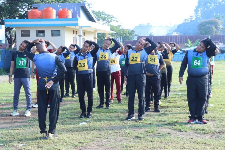 Jaga Fisik Tetap Prima, Polres Majene Gelar Tes Kesamaptaan Jasmani Semester I 2026