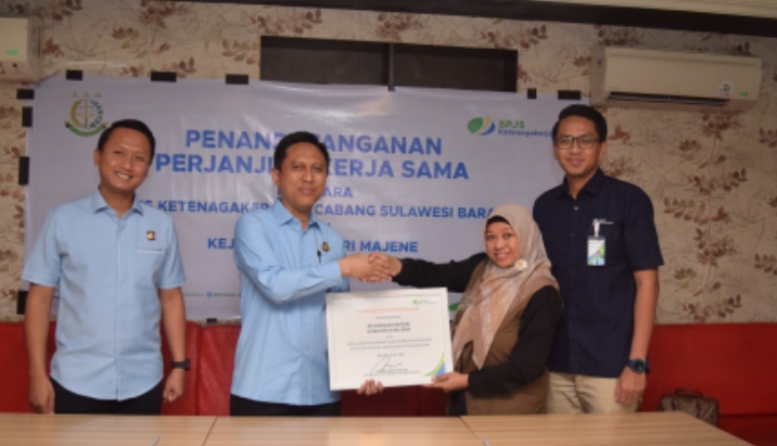 Perkuat Sinergi, BPJS Ketenagakerjaan Sulbar dan Kejaksaan Negeri Majene Perpanjang Kerja Sama Penanganan Masalah Hukum