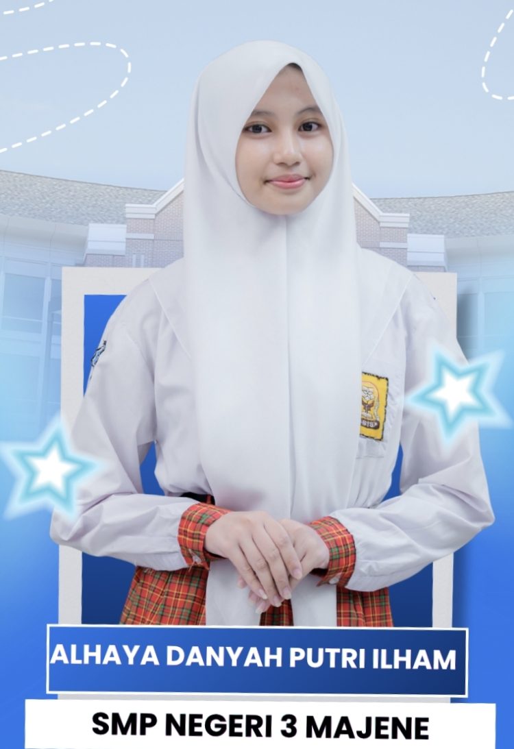 Alhaya Danyah Putri Ilham: Bintang Berprestasi SMP Negeri 3 Majene, Unggul di Akademik, Seni, dan Kepemimpinan