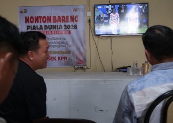 Polsek KPN Polres Parepare Gelar Nobar Piala Dunia 2026, Pererat Kedekatan Polri dan Masyarakat