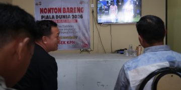 Polsek KPN Polres Parepare Gelar Nobar Piala Dunia 2026, Pererat Kedekatan Polri dan Masyarakat