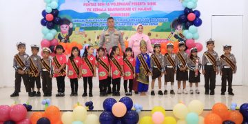 Kapolres Majene Hadiri Pentas Seni dan Pelepasan Peserta Didik TK Kemala Bhayangkari 07 Majene Tahun 2026